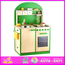 Новый дизайн кухня игрушки для детей 2014, счастливый деревянная кухня Итчен игрушки для детей Притворись играть дерево кухонный гарнитур для ребенка W10c066